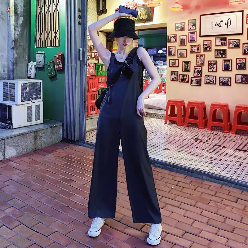 

Jumpsuits For Woman 2025 Concise Slacks Relaxed Fringed Oblique Feminino Slight Highwaistons Hiking Lounge Shirred Grey Strappy