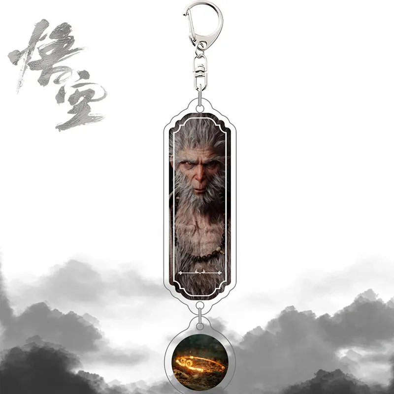 Black Myth Wukong Acrylic Keyring Pendant Anime Game Peripheral Figurines Official-website High Definition Images Keychains