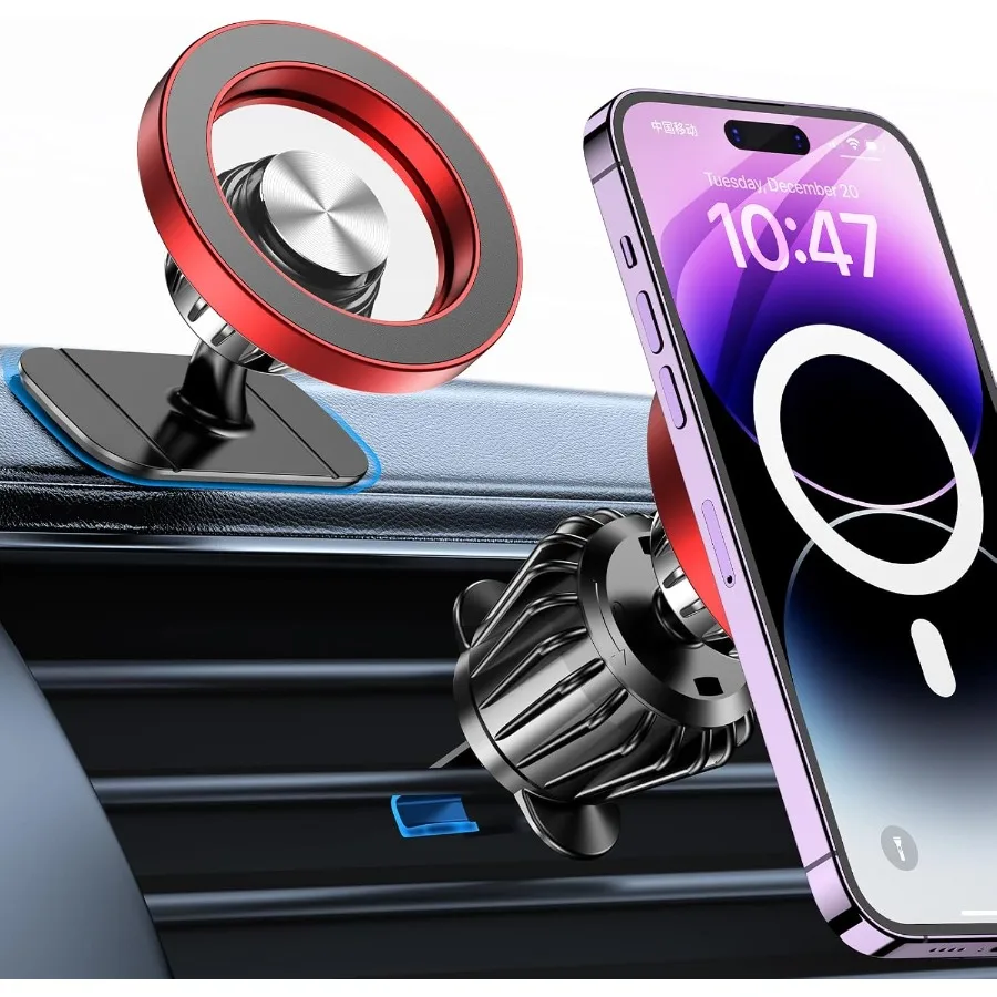 

Magsafe Car Mount with 20 Strong Magnets: Magnetic Phone Holder for Car Dashboard Mounted Cell Phone Holder Access