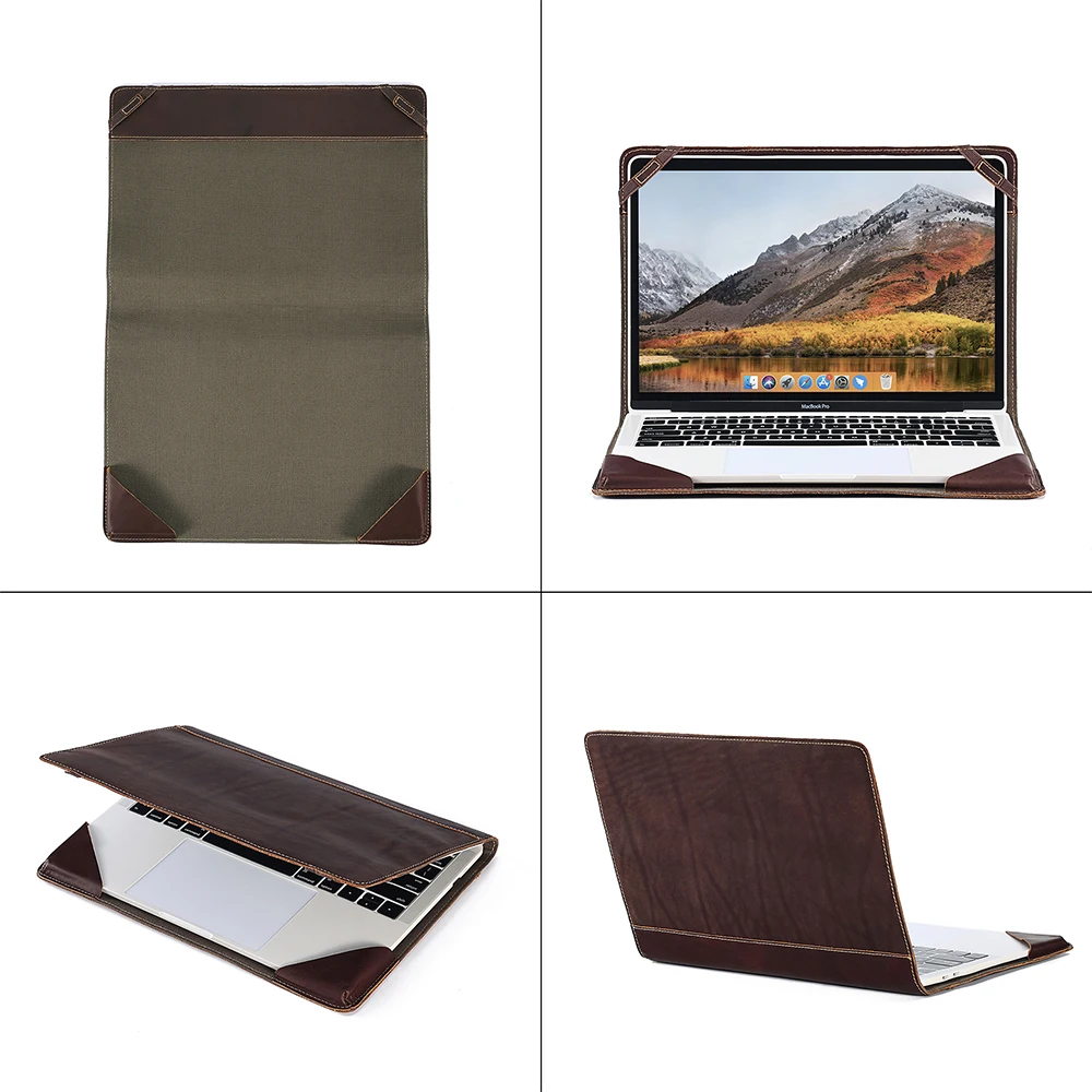 JOYIR Genuine Leather Laptop Sleeve Case for MacBook Air 13.3\