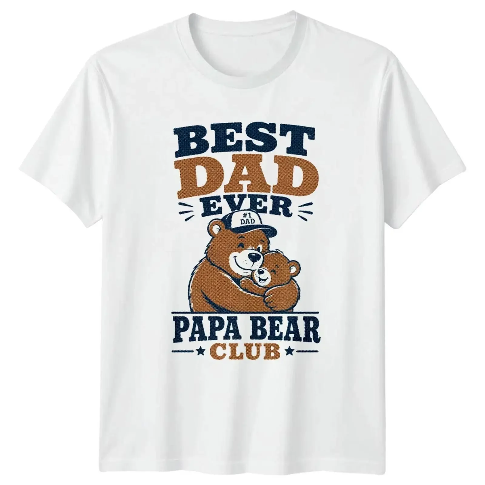 Best Dad Ever Papa Bear Men's T Shirt Family Father's Day for Him Image 1 of 4 vintage Washed homme Stylish Breathable