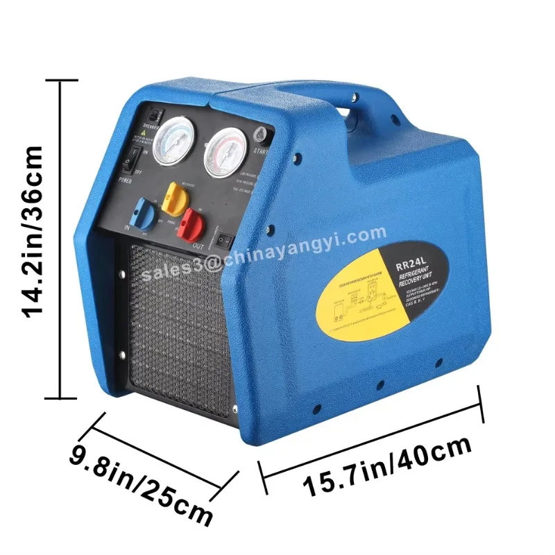 HVAC Air conditioning Refrigerant Recovery Machine A/C Recycling Unit with 80% Overcharge protection for Auto Air Condition