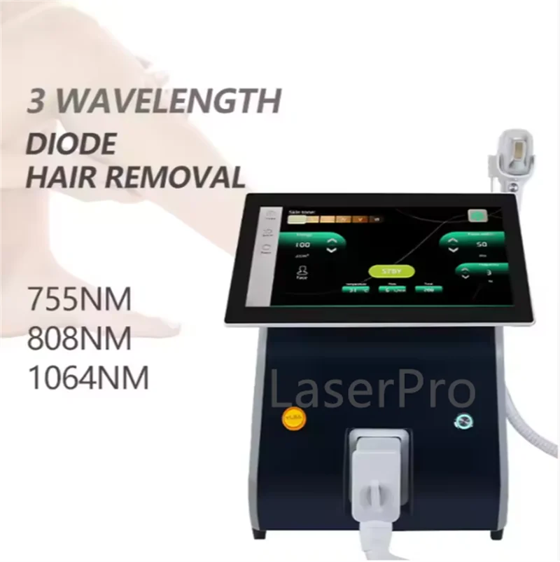 2025 Popular 808nm 755nm 1064nm Triple Wavelength Diode Laser Hair Removal Machine New Safe Noninvasive for Hair Removal Machine
