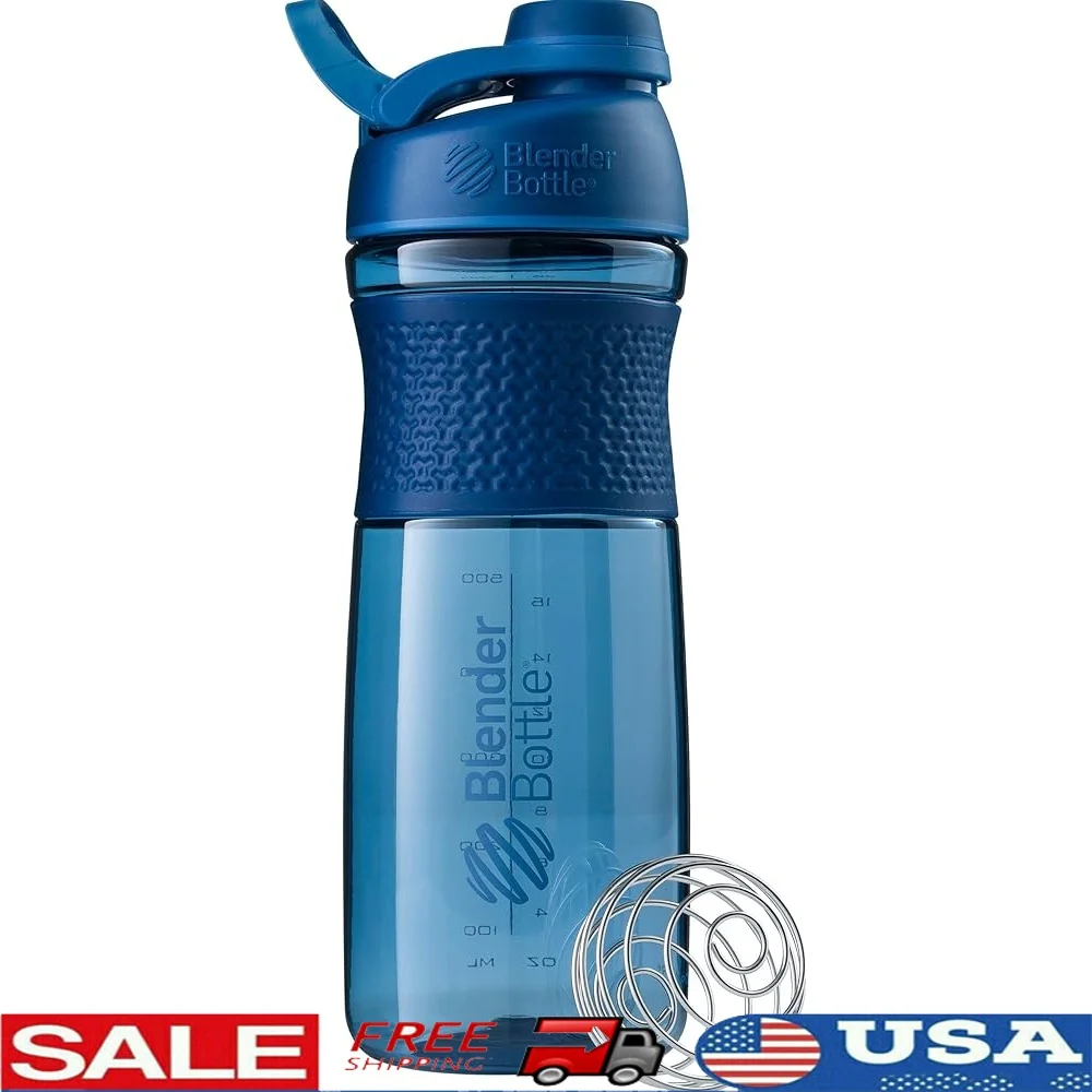 

Leak Proof Shaker Bottle 28oz Portable Protein Mixer Durable Tritan Plastic Smoothie Pre Workout Fitness Gym Use