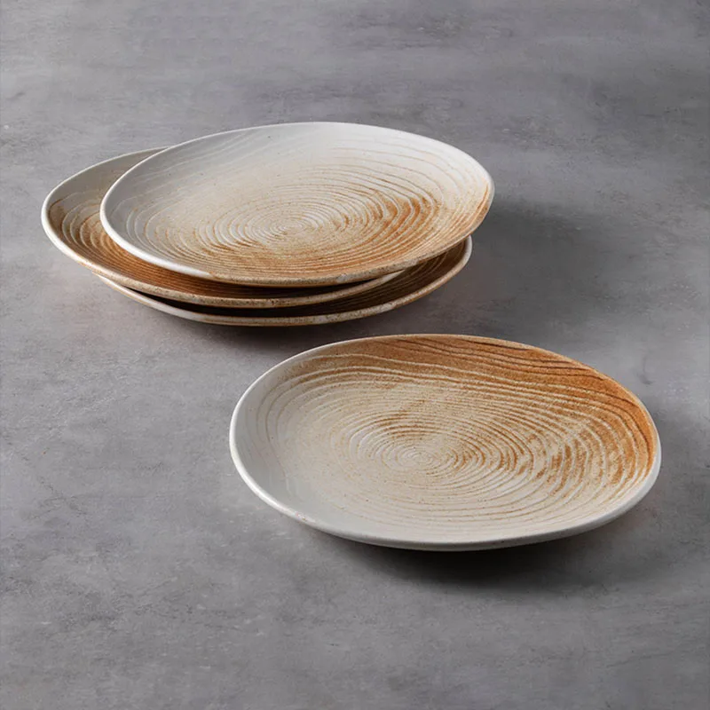 

Ins Personality Nordic Ceramic Dinner Plates Serving Dishes Tableware Creative Salad Pasta Plate Steak Tray Restaurant Supplies