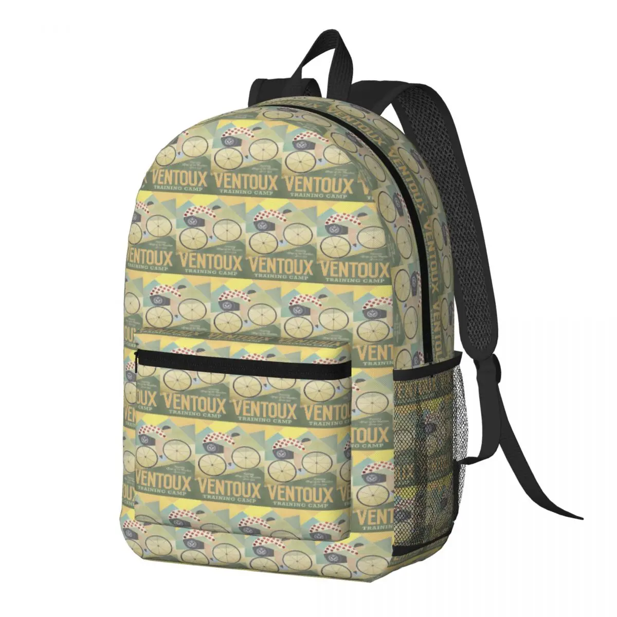 Ventoux Cycling Camp Retro Art Limited Edition Backpack Daypack Large Capacity Kids BookBag School Bag Shoulder Bags Men Women