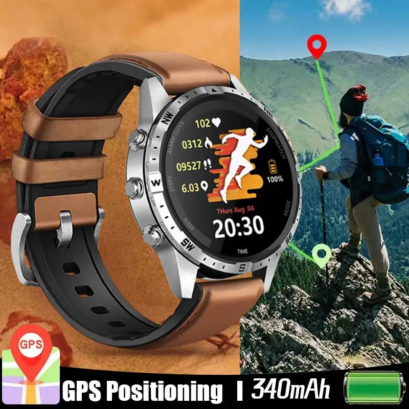 

GPS Smart Watch for Men Women Rugged Outdoor Watch with GPS men's sports watch pulse oximeter electronic compass smart watch