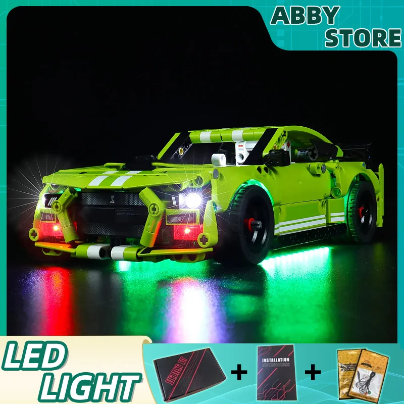 مجموعة إضاءة LED DIY لـ LEGO 42138 GT500 مجموعة مكعبات بناء السيارة الرياضية الفائقة (إضاءة LED فقط، بدون نموذج كتل)