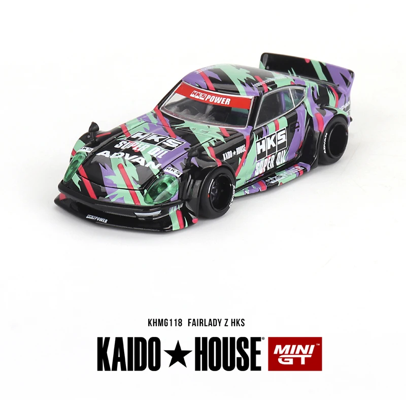 Kaido House MINIGT Fairlady Z HKS KHMG alloy car model 118