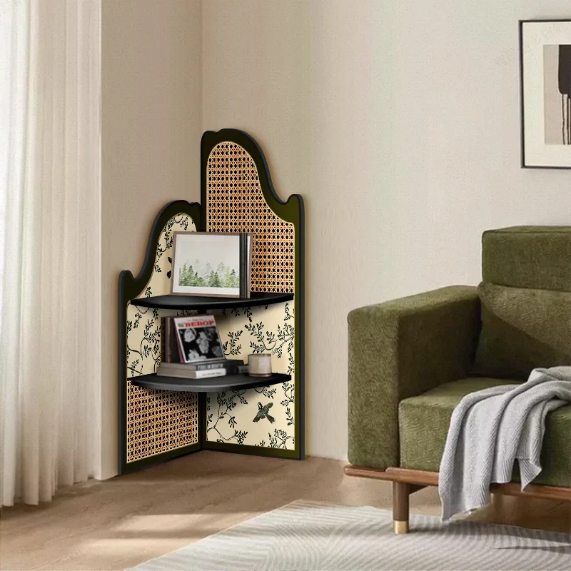 

Living room corner rack antique corner storage cabinet painting decoration advanced sense multi-layer floor tripod