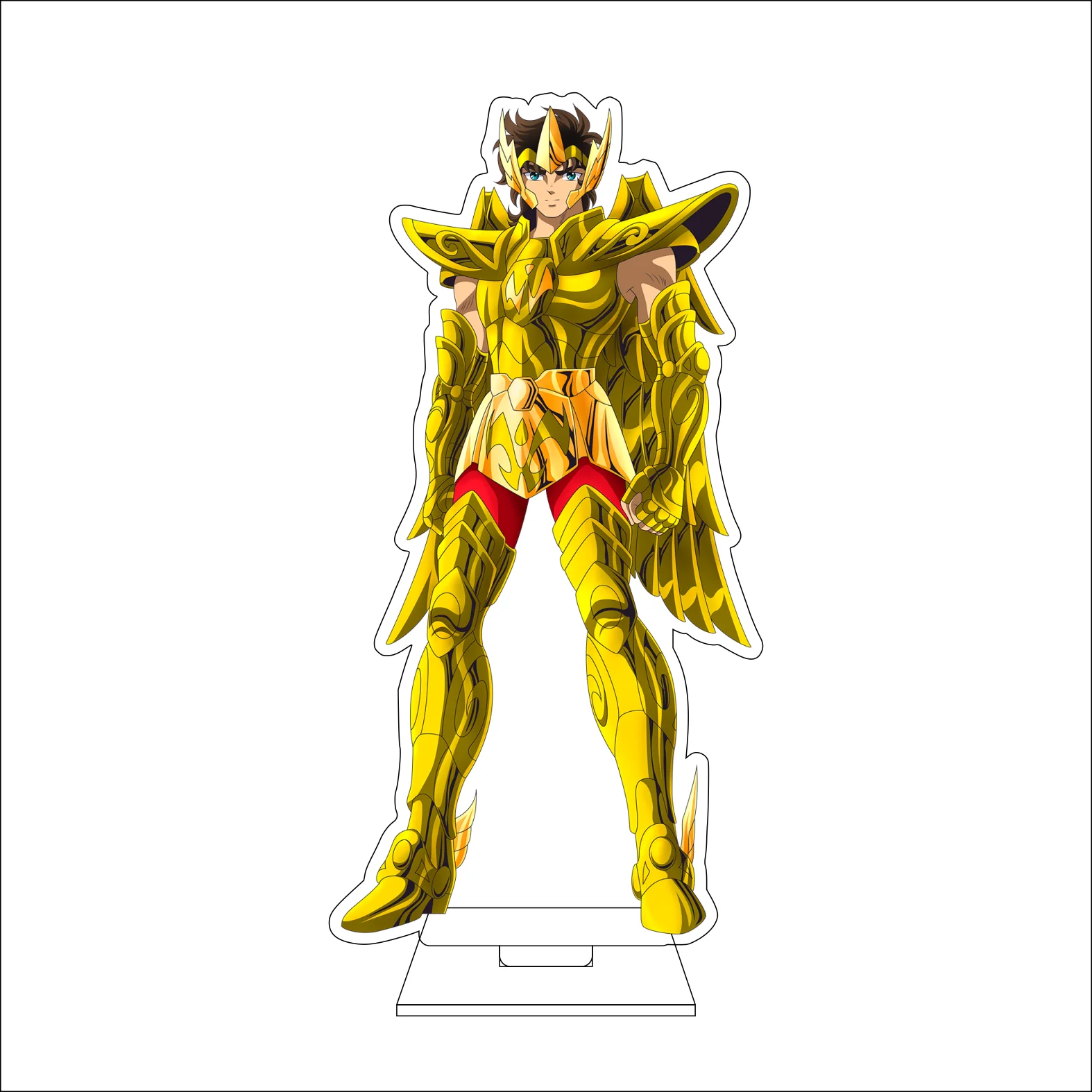 16CM Anime Saint Seiya Cosplay Acrylic Figure Stand Plate Shiryu