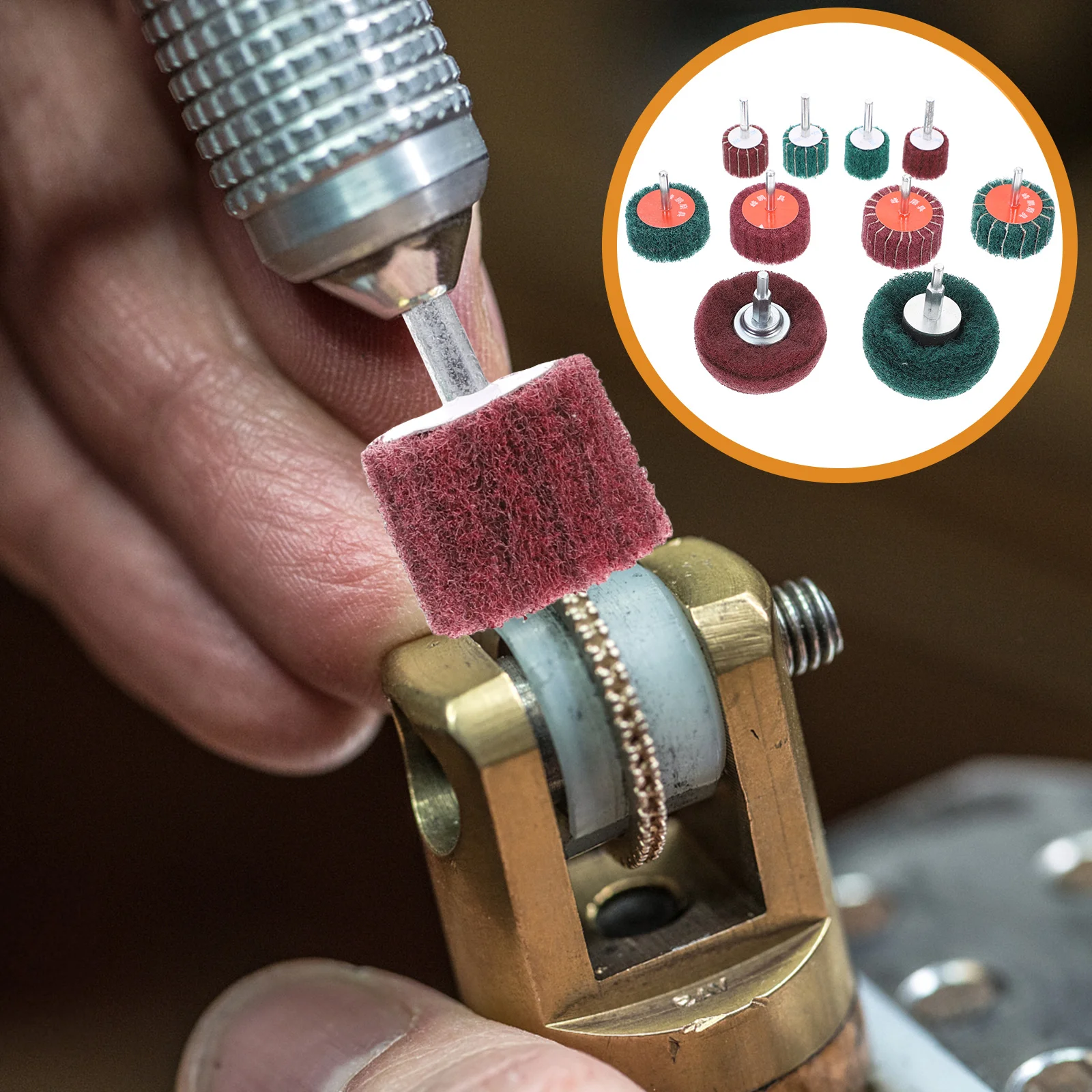 

10pcs Stainless Steel Polishing Kit Scouring Pads Buffing Wheels Drill Aluminum Wheel Polisher Abrasive S Pad Metal Surface