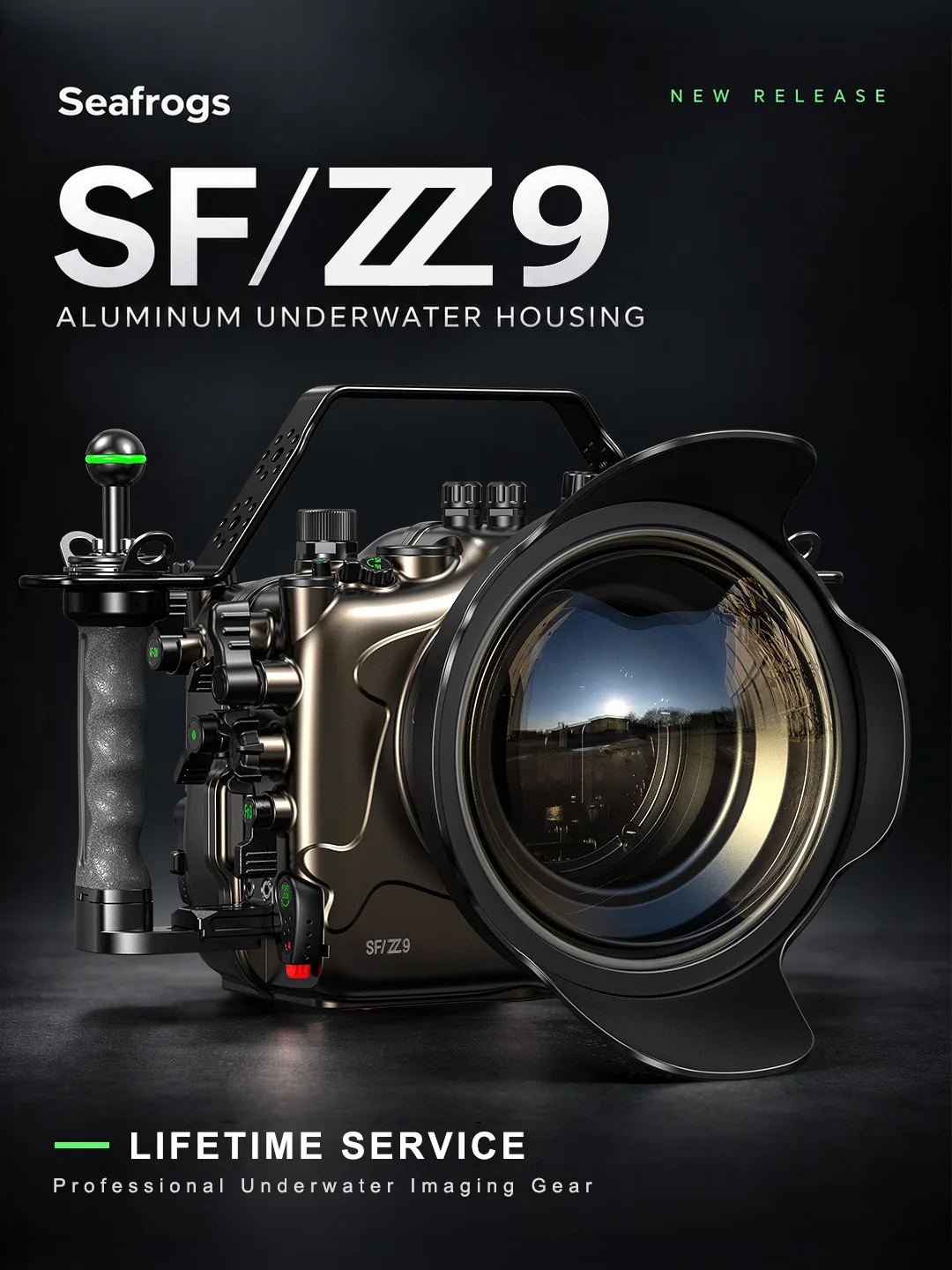 Aluminum alloy material professional 100 meter waterproof camera waterproof case