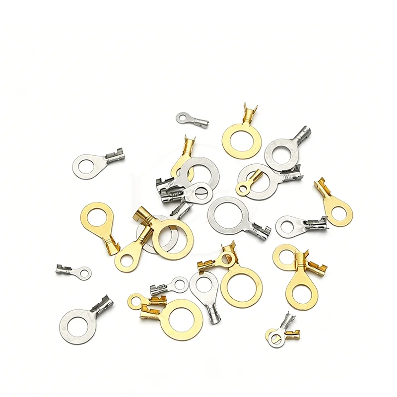 DJ431 6B/3.2A/4.2A/5B/8B/10B/12C Wire End Lug Terminal O Ring Bare Copper Cold Press Circular Crimp Connector Tab Wiring Nose