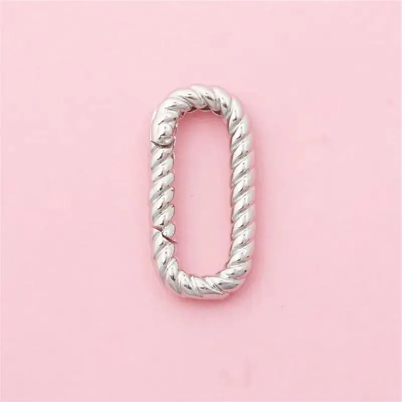 10pcs Brass Carabiner Turnbuckle Spring Buckle Clasp Accessories For Jewelry Making Diy Bracelet Necklace Pendants Connector