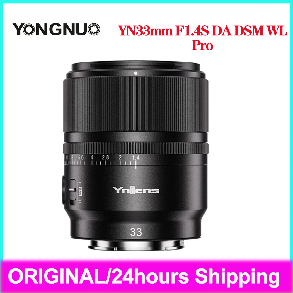 YONGNUO 33mm F1.4 YN33mm F1.4S DA DSM WL Pro Camera Lens APS-C Auto Focus Lens for Sony E Mount Mirrorless Cameras for A7 A7III