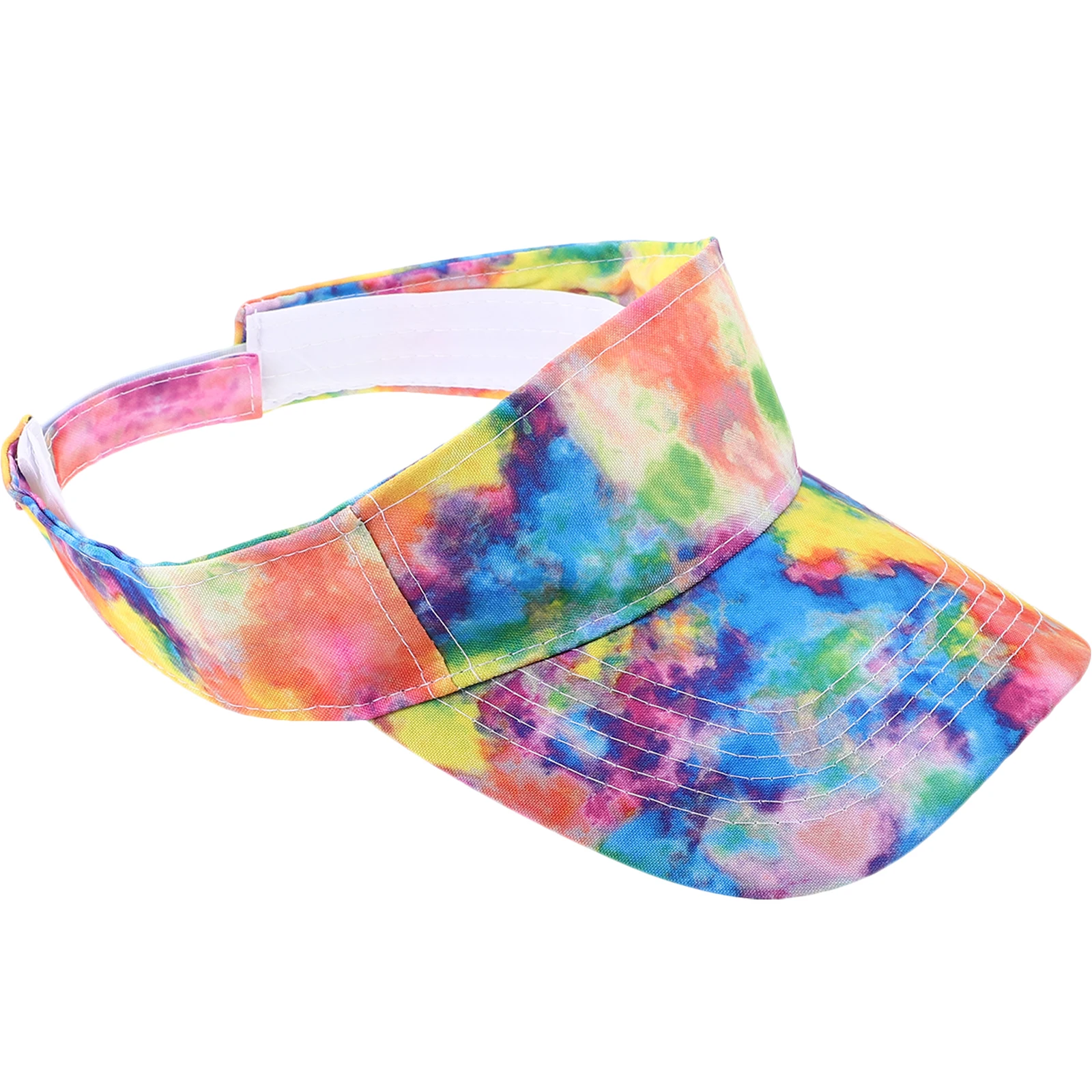 

Wide Brim Sun Hat No Top Visor Women Sports Cap Cotton Beach Tie Dye Hat Tennis Visors Stylish Summer Sunscreen Comfortable Golf