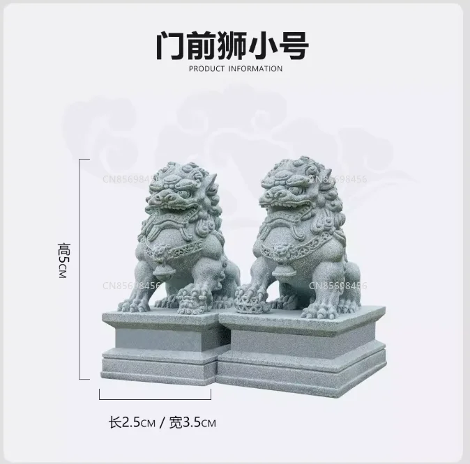 

FU Foo Dogs Pair Guardian Lion Statues Chinese Feng Shui Decorative Figurines Home Living Room Bar Cafe Decor Desk Ornament