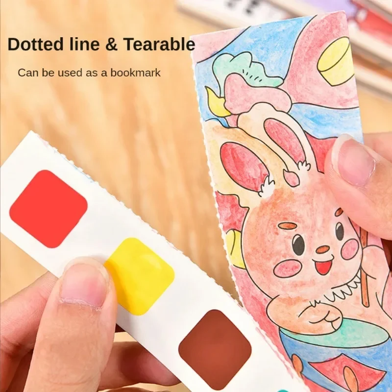 Portable Children Watercolor Painting Book 20 Sheets Gouache Graffiti Picture Coloring Books Water Drawing Toys Set Kids Gifts