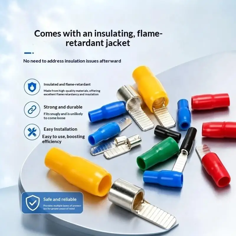 140/260Pcs Set Insert C45 1.5-10mm2 Copper Circuit Breaker Safety Crimper Plug Pin Shaped Cable Lug Crimp Terminal Kit