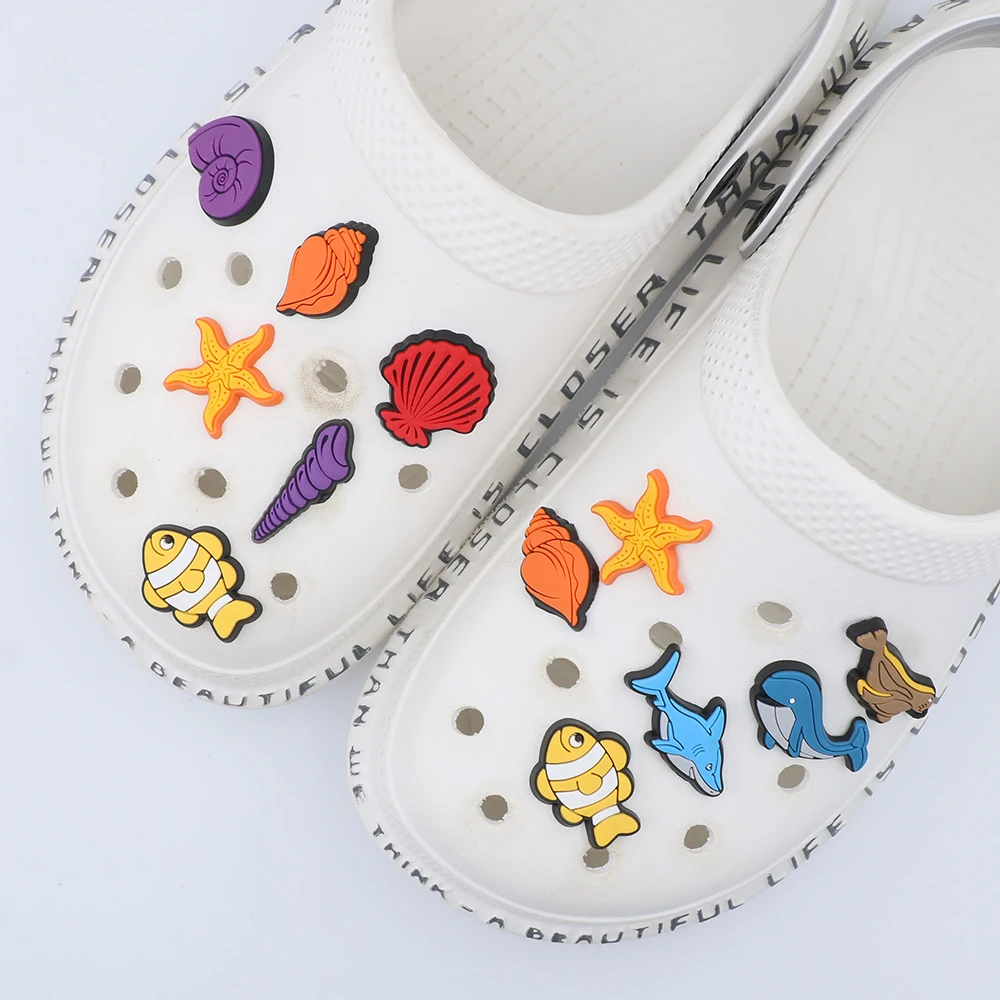 Cute Cartoon Shark Shoe Charms - Fun PVC Decorations