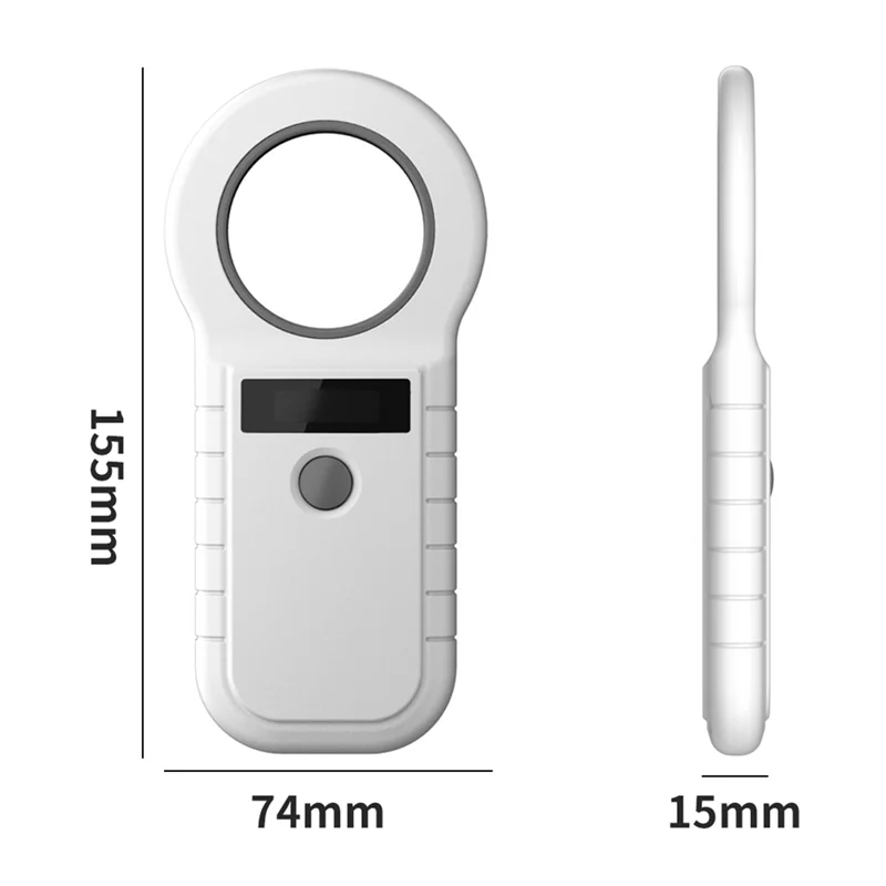 B68C 134.2Khz RFID Animal Chip Reader 15 Digits Pet ID Scanner EMID FDX-B Microchip Tag Registration For Cow Fish Dog