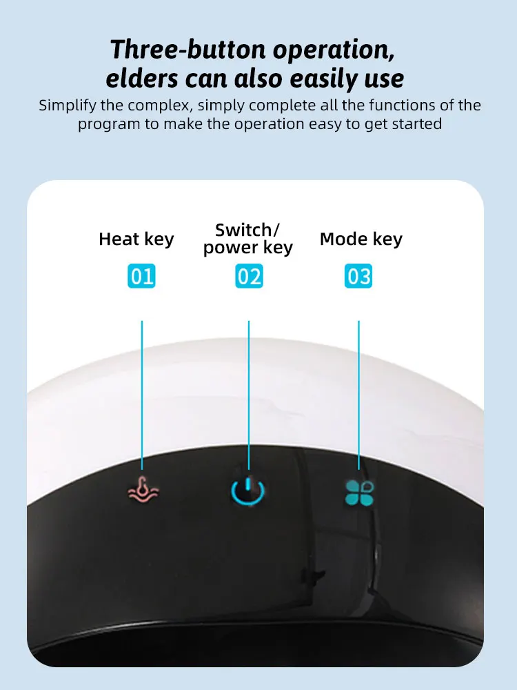 Electric Heated Massage Hand 2025 New Smart Mini Finger Joint Massage Device Wireless Hand Massager With Heat Compression