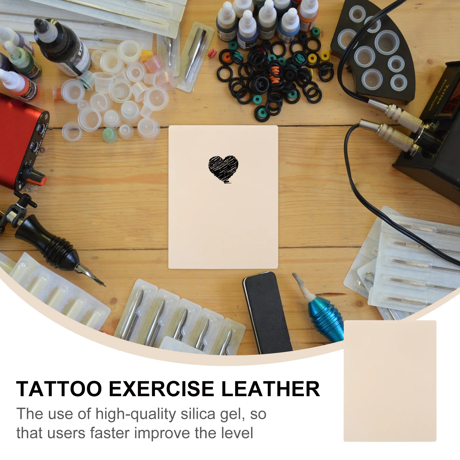 10 قطع من الجلد الممارس المصنوع من السيليكون للوشم بأوراق فارغة مماثلة للبشرة البشرية للاستخدام المزدوج الجوانب