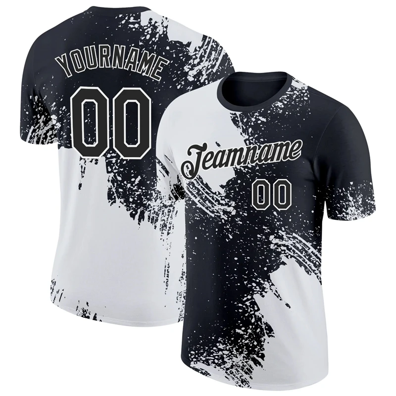 

Personalization Name Number 3D Printed Men's T Shirt Fashion Custom Team Sports Clothing Summer Casual O-neck Short Sleeve Tops