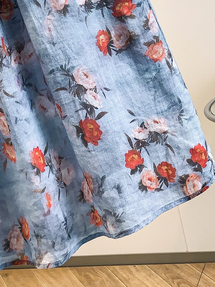 Saia Midi Solta com Estampa Fl - Midi Skirt Floral avaliação e preço