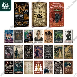 Putuo Decor 1pc Vintage Sign Funny Metal Sign, Suitable for Family, Theme Library Restaurant Decoration, Holidays, Halloween