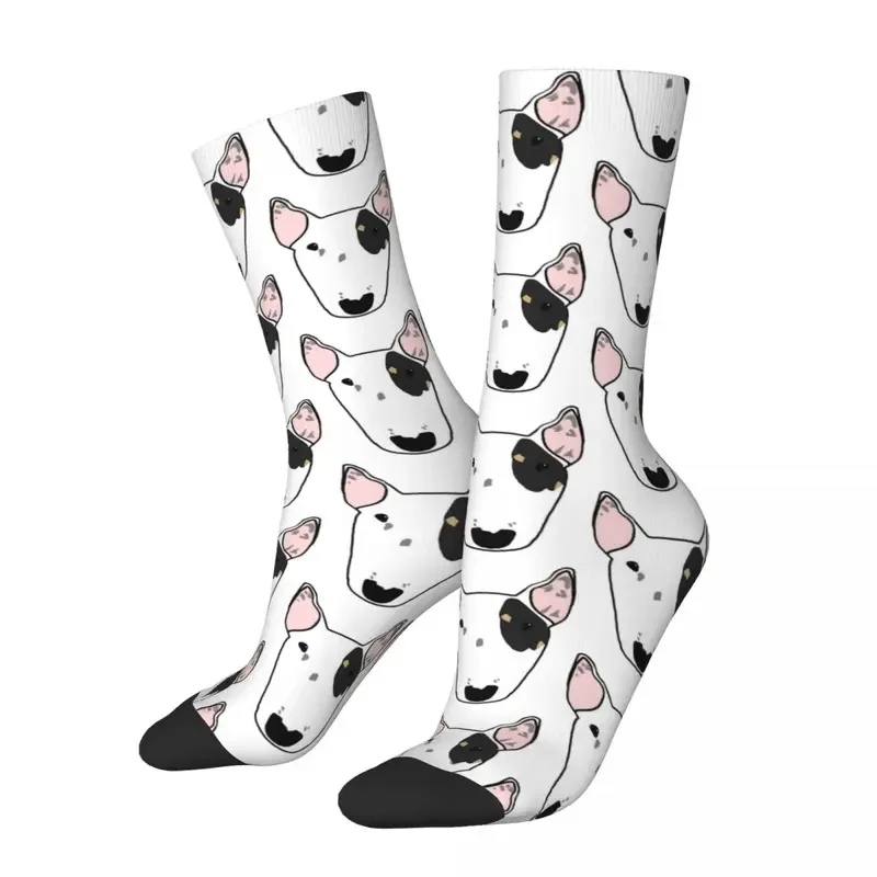 Twinkle The Bull Terrier Men Women Happy Socks Outdoor Novelty Spring Summer Autumn Winter Stockings Gift