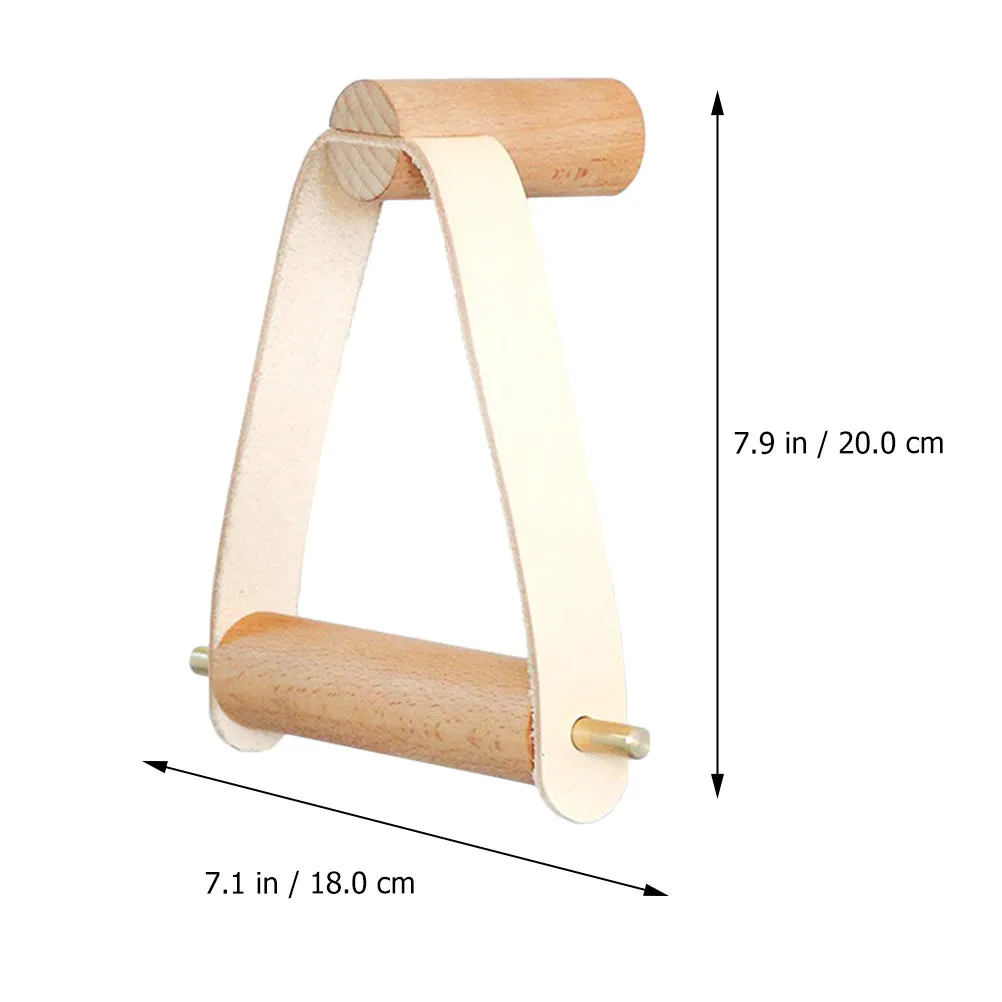 Natural Wood Toilet Roll Holder Simple Elegant Roll Paper Organizer for Home Office Bedroom Tissue Holder Hanging Paper Rack