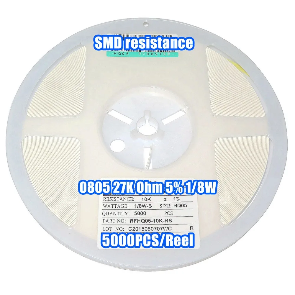 1 Reel 0805 27k 27K Ohm 5% 1/8W SMD Resistance 5000PCS/Reel