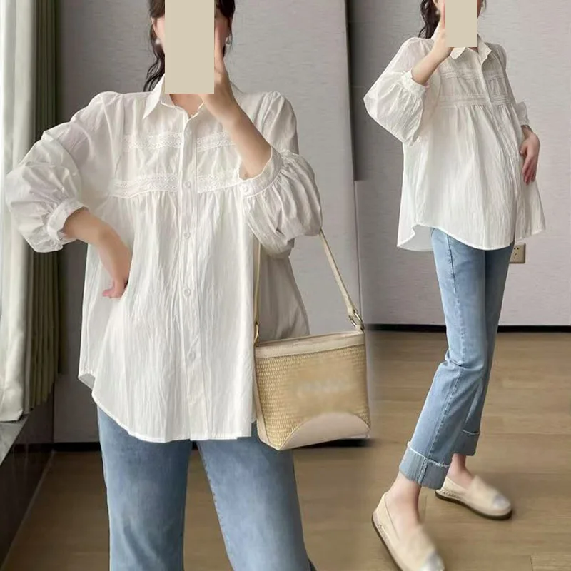 

Новая весенне-осенняя модная рубашка для беременных