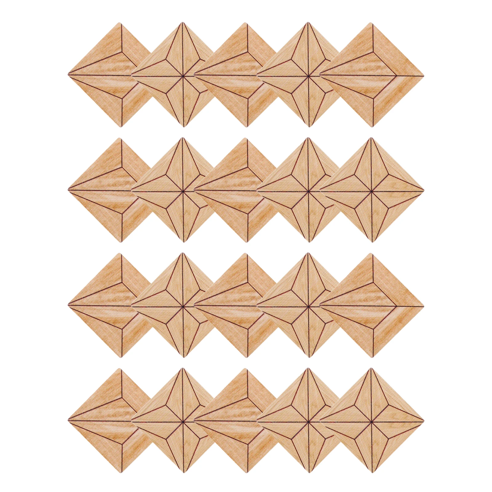 

20 Pcs Dollhouse Floor Building Supplies Miniature Flooring Double Sided Accessories Wooden Tile