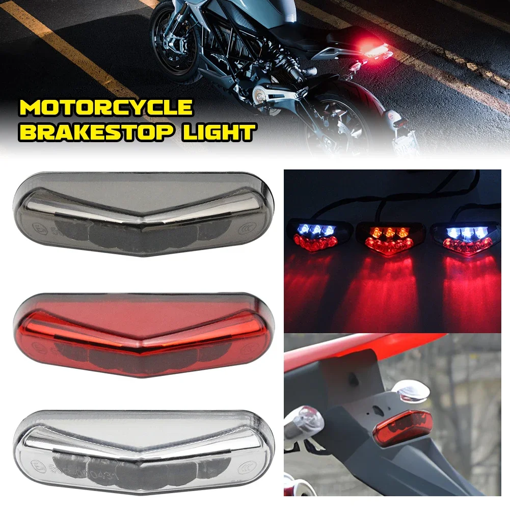 Mini Motorbike LED Tail License Light 12V Rear Brake Lamp For Pit Dirt Bike ATV Chopper Scooter Cruiser Number Plate Taillight