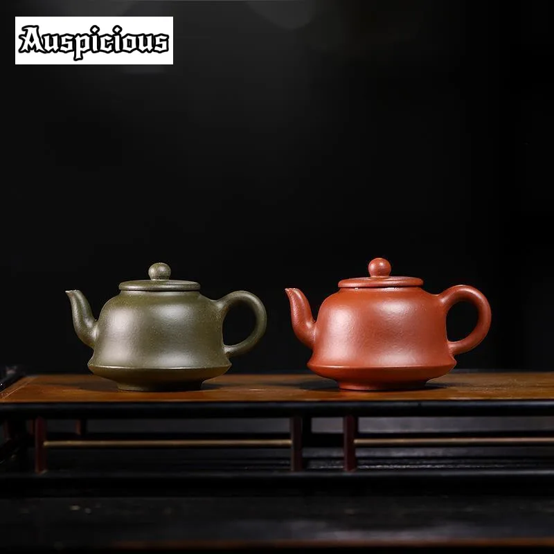 

120ml Yixing Purple Clay Zen Bell Teapot Handmade Filter Beauty Tea Pot Zisha Green Mud Tea Maker Chinese Teaware Supplies Gifts