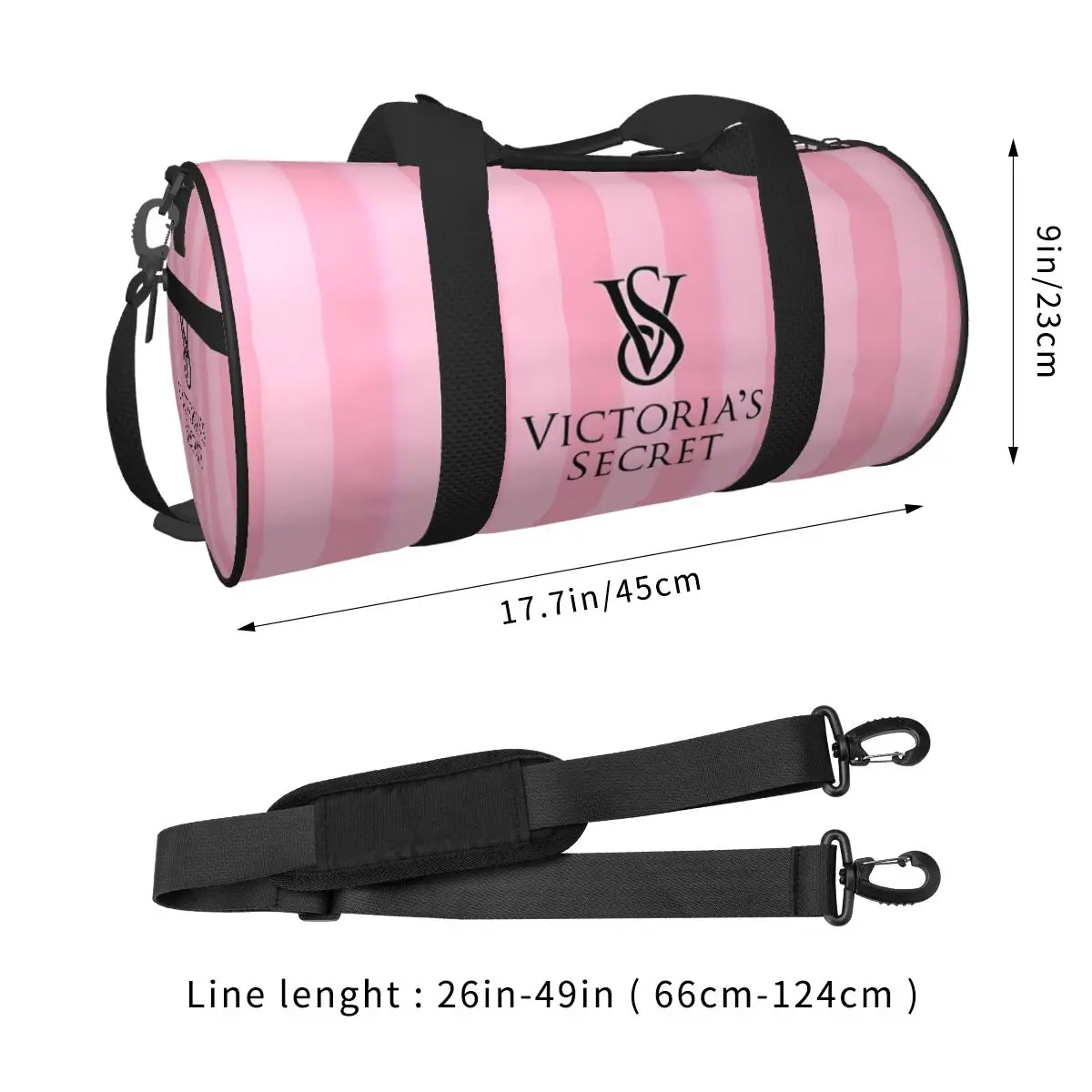 Masculino feminino grande capacidade bagagem de mão esportes saco de fitness como-victoria-s-secreto-estilo redondo grande capacidade viagem mochila