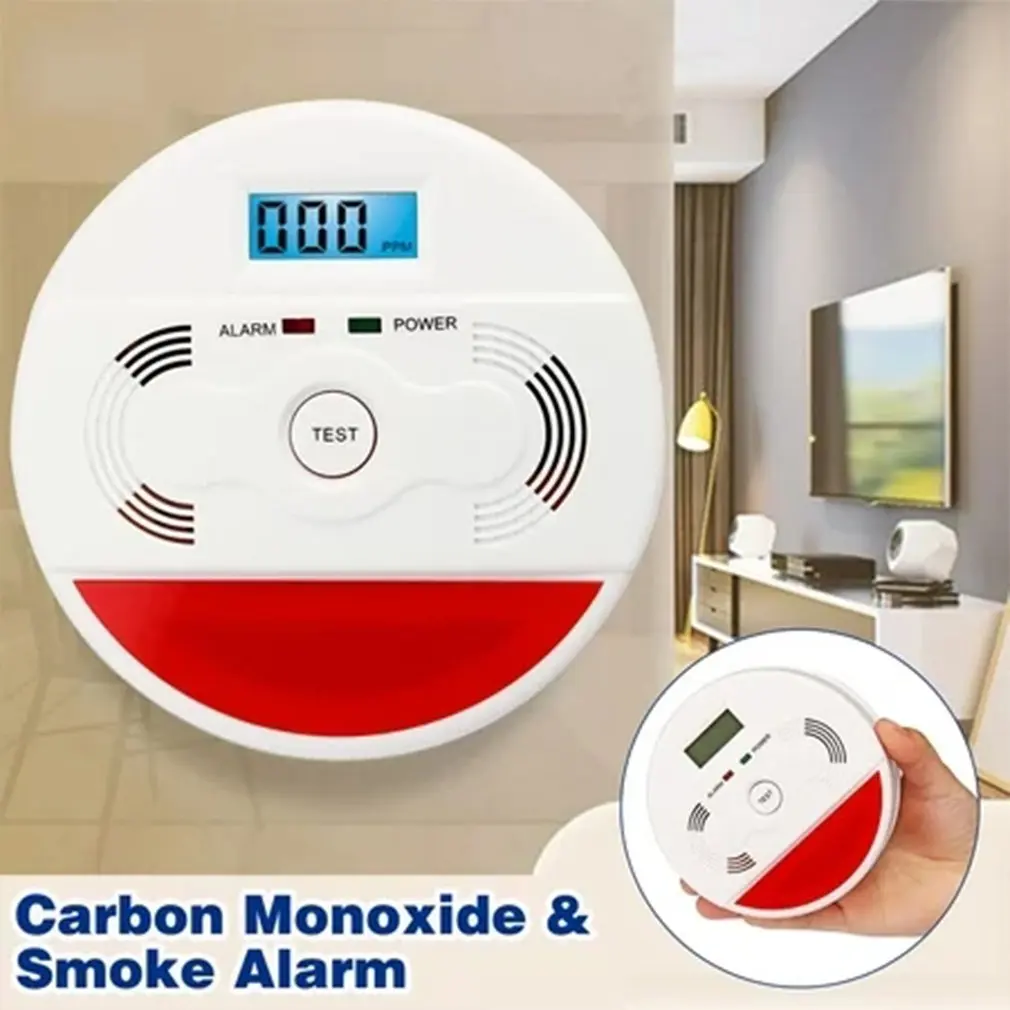 Smart Smoke Detector CO Sensor Alarm Fire Carbon Monoxide Smoke Detector Wifi Fire Protection Home Security Alarm CO Detector