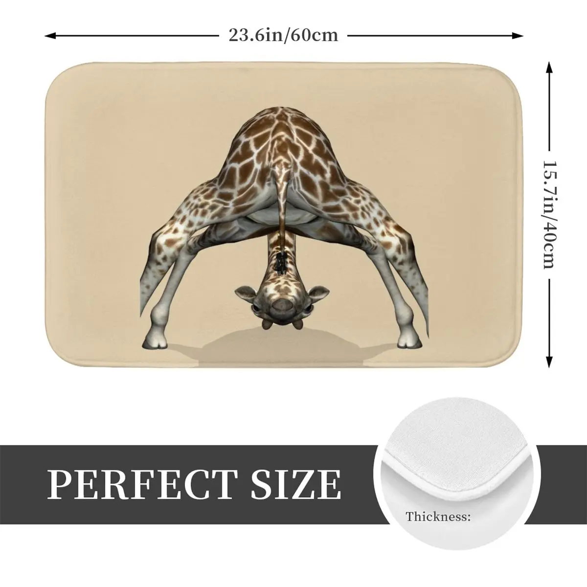 Childish Giraffe Doormat Kitchen Entrance Home Floor Mat Anti-slip Carpet Rug for Bedroom Footpad Mats