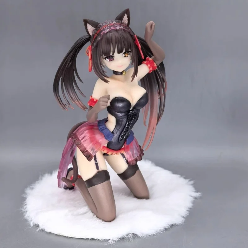

1/7 Date A Live Fragment: Date A Bullet Tokisaki Kurumi Kdcolle Cat Ears Anime Action Figure Toy Game Collectible Model Doll Gif