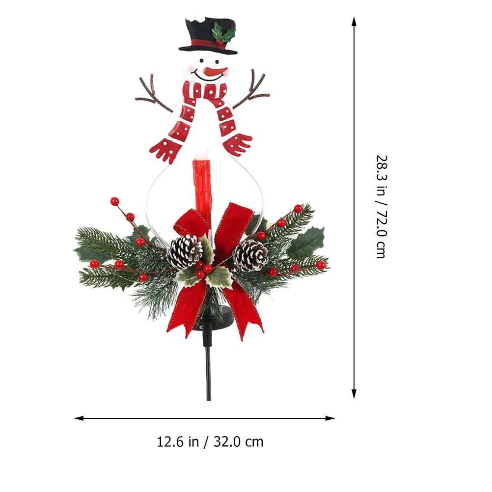 Christmas Solar Snowman Garden Light Waterproof Outdoor Lawn Lamp Decor for Trees Fence Walkway Flowers High Temp Cold Resistant