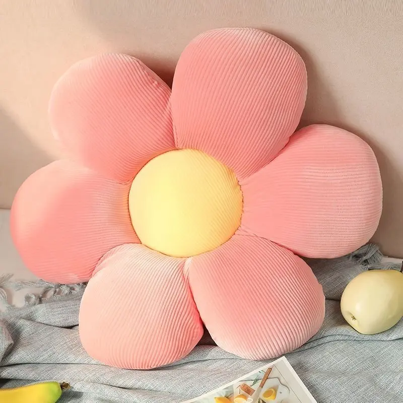 35CM Colorful Flowers Plush Pillow Plant Petal Cushion Stuffed Toys for Girls Baby Home Decor Gift