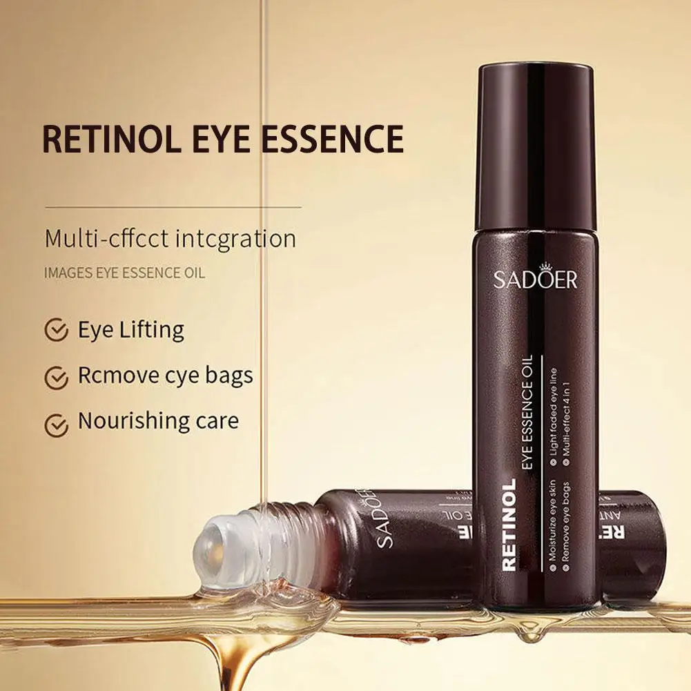 Retinol Eye Essence Oil Anti Dark Circles Under the Eyes Moisturizing Eye Cream Fade Fine Lines  Brighten Eye Skin Care Serum