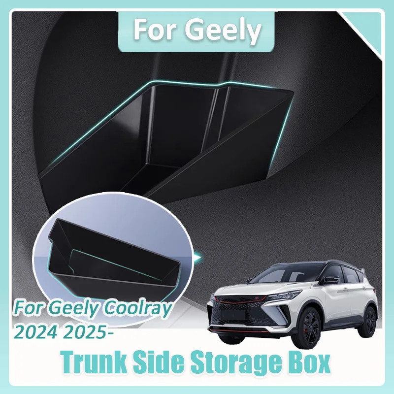 

For Geely Coolray Binyue Cool 2024 2025 Car Rear Trunk Side Storage Box trunk partition for storage Organizer Accessories Kit