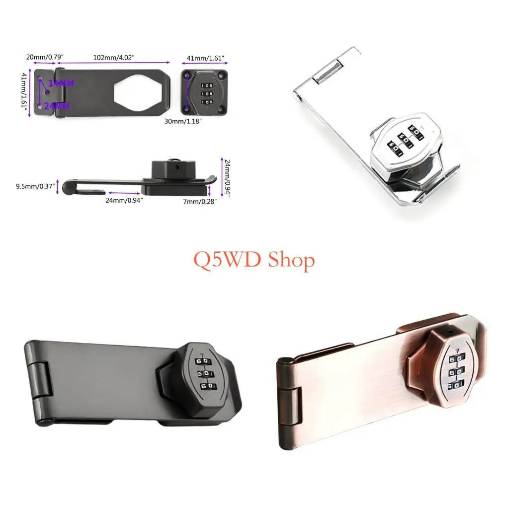 Q5WD Мини 3-значный комбинированный замок для шкафа с паролем, безопасный замок для ящика, замок для шкафа с кодом для маленьких