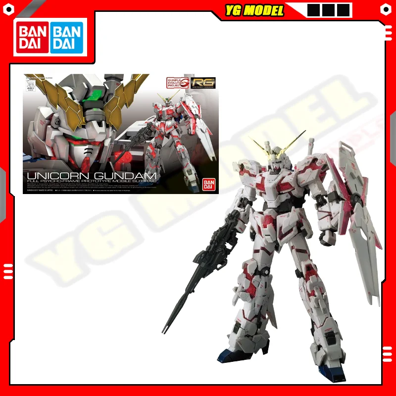 

BANDAI Gundam 1/144 RG RX-0 Unicorn Gundam Standard Model Kit Assembly Strike Unicorn Freedom Action Figures Model Original