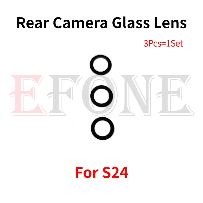 Lente de vidro da câmera traseira com adesivo AAdhesive, Samsung Galaxy S22, S22 Plus, S22 Ultra, S23, S23 Plus, S24, S24 Ultra, Novo