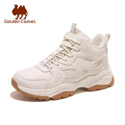 GOLDEN CAMEL Outdoor Hiking Shoes Women Men Winter Boots Waterproof Non-slip Velvet Warm Sports High-top Trekking Shoes for Men